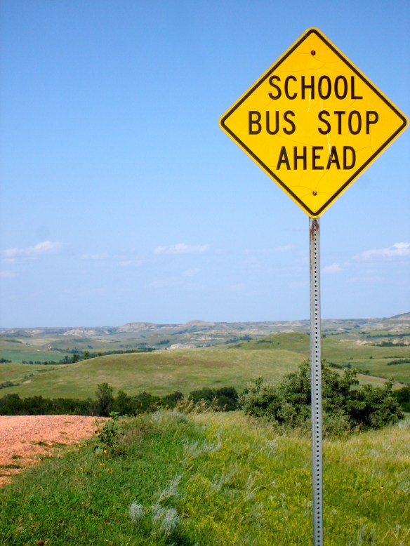 School Bus Stop Ahead