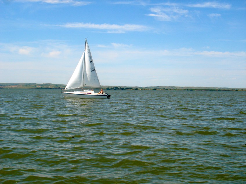 Sailboat on Lake Sakakawea
