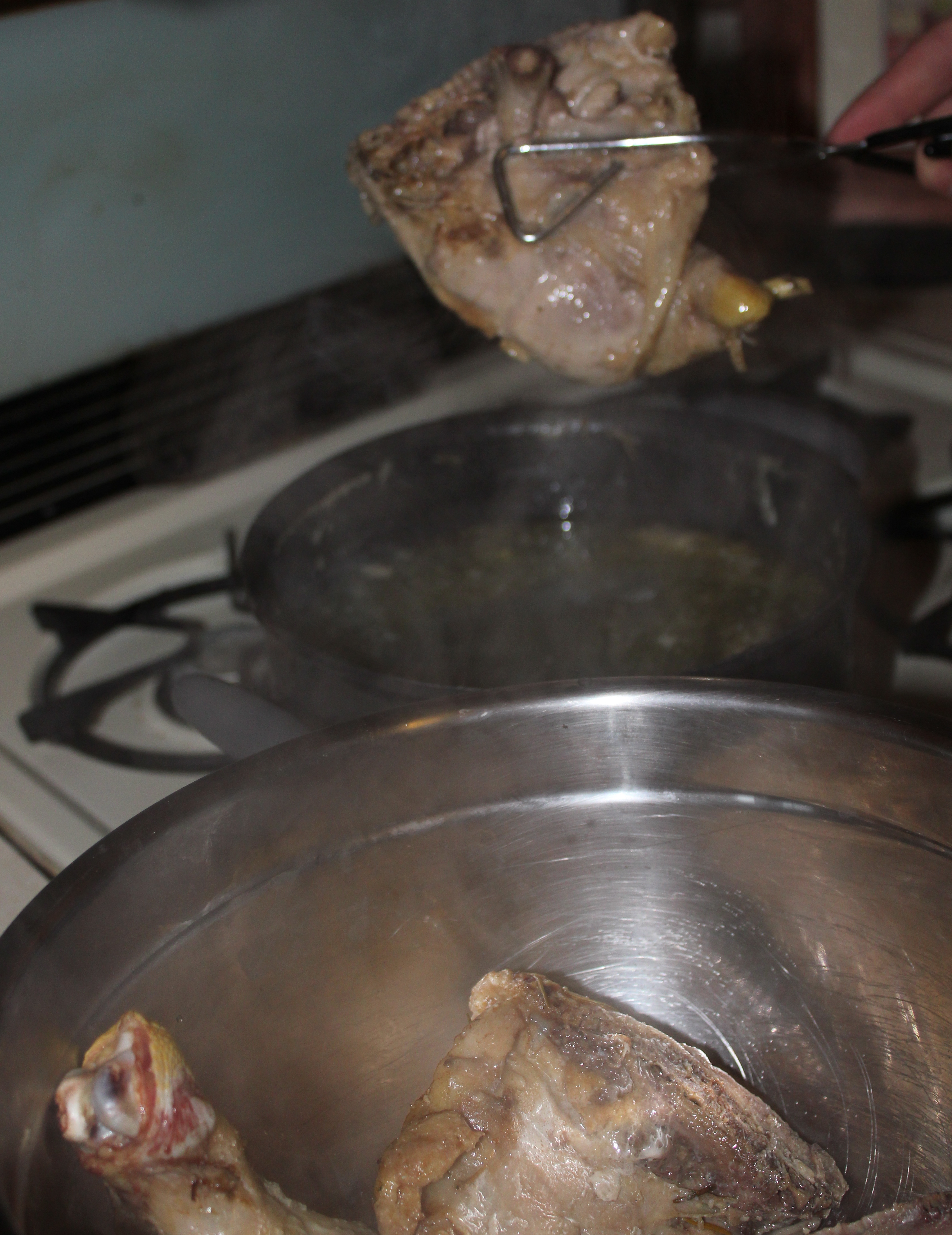 Removing Chicken from pot