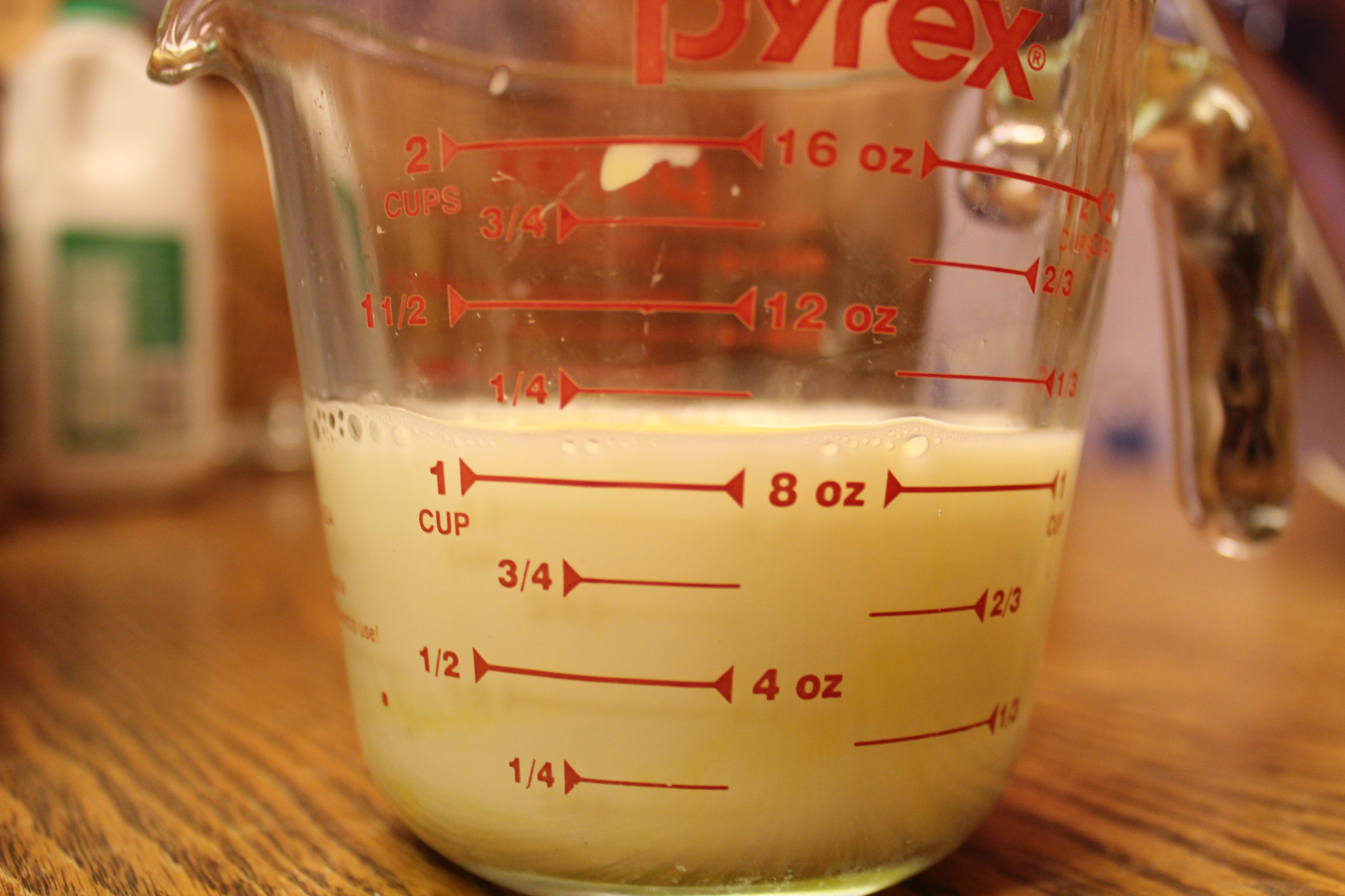 Measuring egg and milk