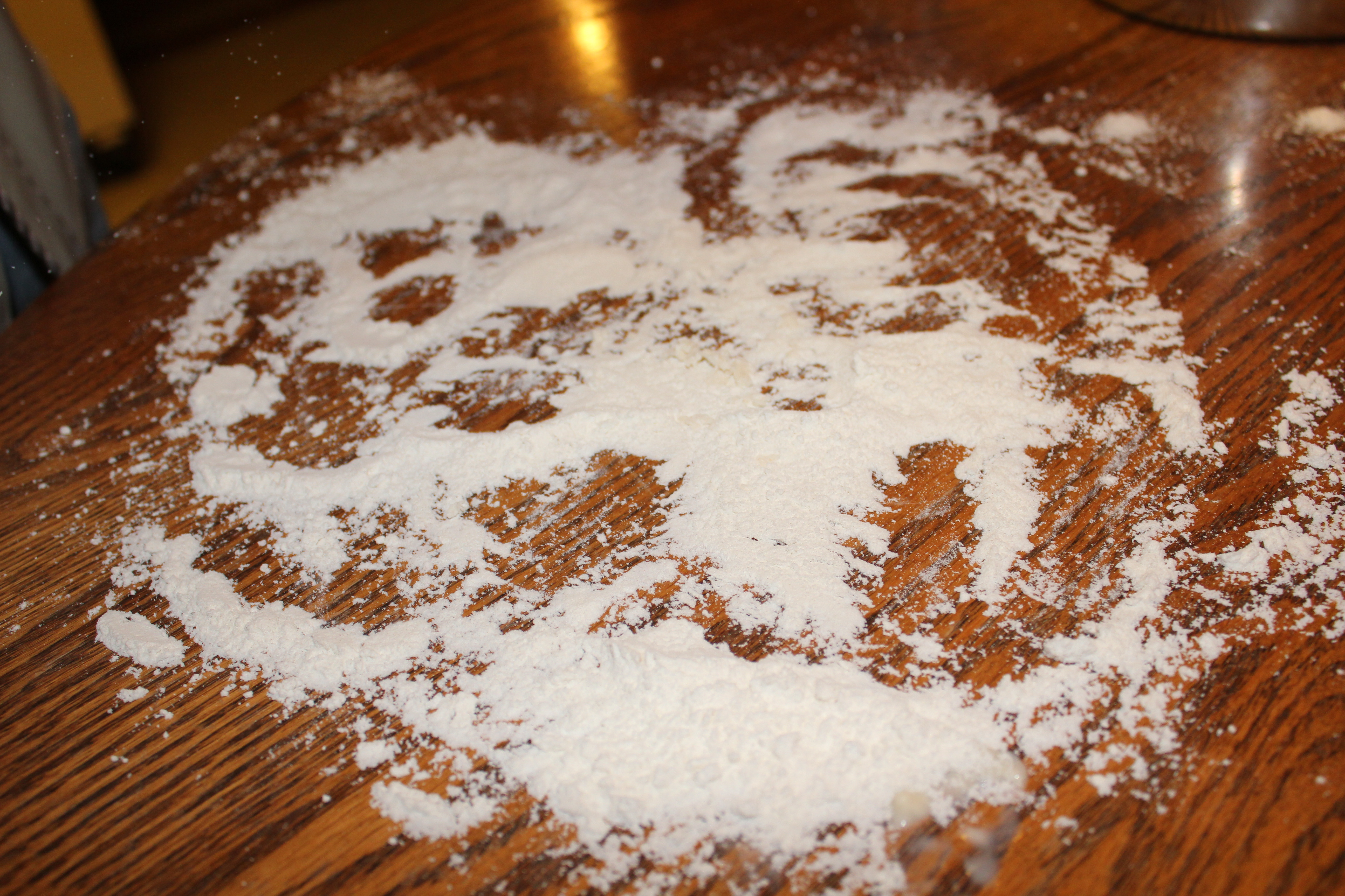 Flour on counter