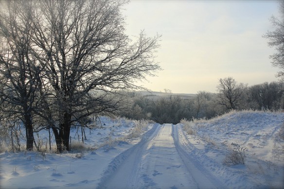 snowy road