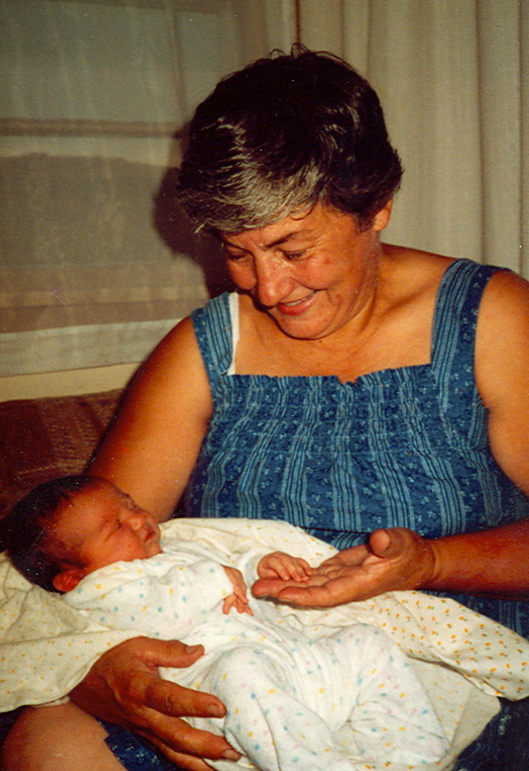 18. Gramma Edie holding baby Jessie