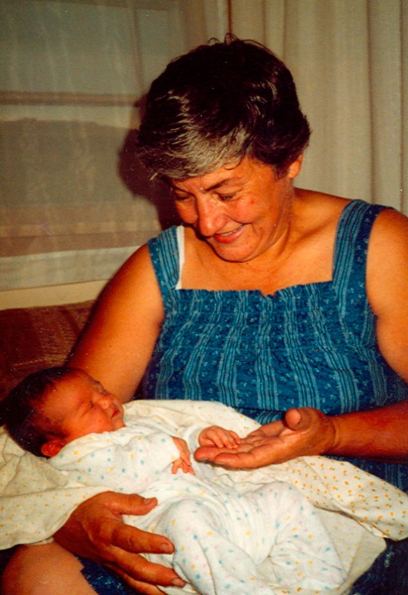 18. Gramma Edie holding baby Jessie